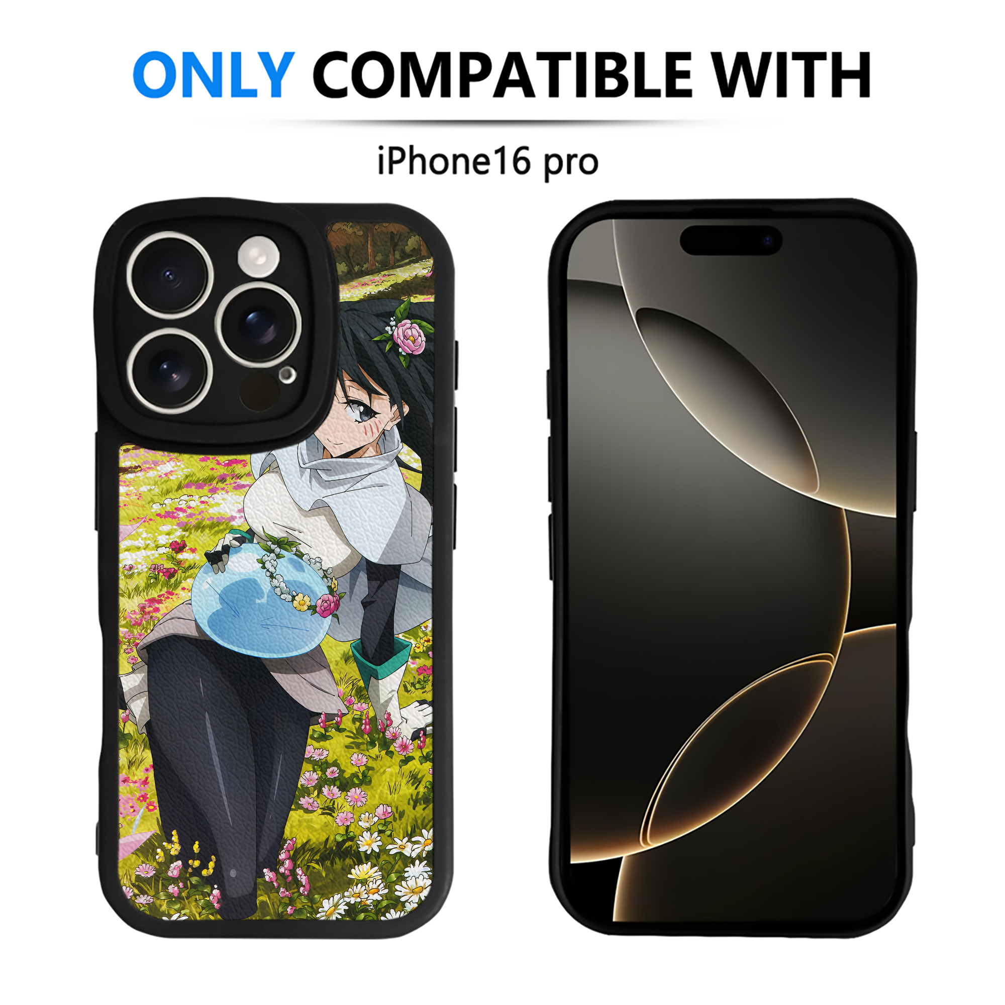 （画像用） 転スラ Regarding Reincarnated to Slime 【iPhone 16シリーズ対応】シリコンスマホケース（レザー調） 材質：シリコン